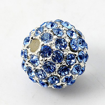 Alloy Rhinestone Beads RB-A034-10mm-A04S-1