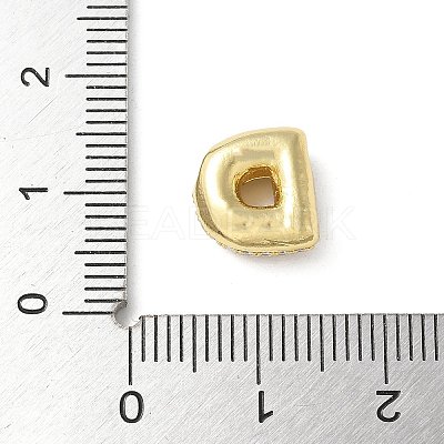 Brass Micro Pave Cubic Zirconia Beads KK-P290-61G-D-1