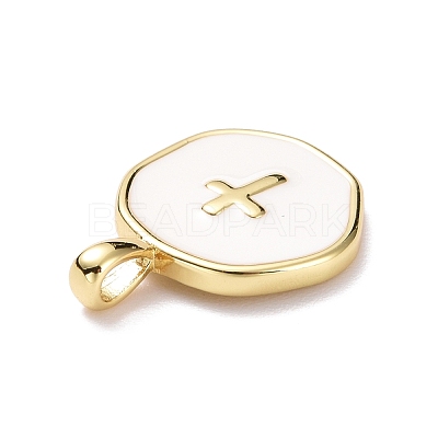 Brass Enamel Pendants KK-G417-01LG-08-1