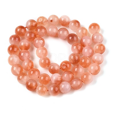 Dyed Natural White Jade Beads Strands G-T138-8mm-210-33-1