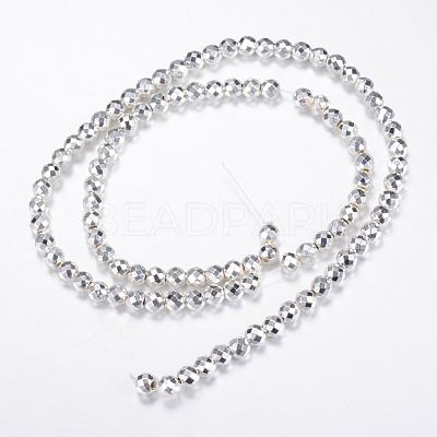 Electroplate Non-magnetic Synthetic Hematite Bead Strands G-Q465-24S-1