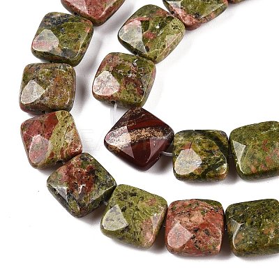 Natural Unakite Beads Strands G-T138-158-1