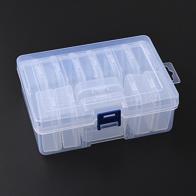 13Pcs Square Plastic Organizer Beads Storage Containers CON-YW0001-36-1