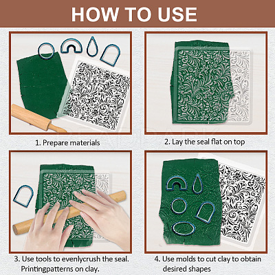 Silicone Clay Texture Mat AJEW-WH0447-007-1