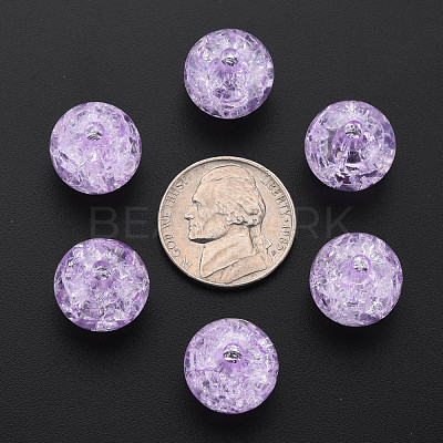 Transparent Crackle Acrylic Beads MACR-S373-66B-N15-1