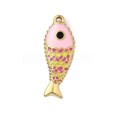 304 Stainless Steel Enamel Pendants STAS-I355-11G-04-1