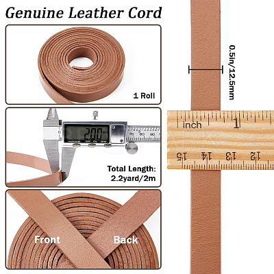 2M Flat Leather Cord LC-WH0007-07B-02-1
