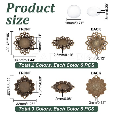 DIY Blank Dome Pendant Making Kit FIND-PH0006-38-1