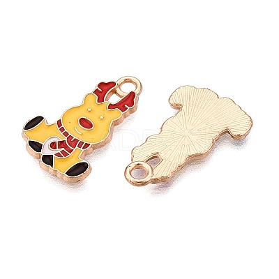 Christmas Theme Alloy Enamel Pendants ENAM-T020-10T-1
