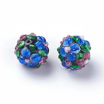 Handmade Bumpy Lampwork Beads LAMP-E021-07D-1