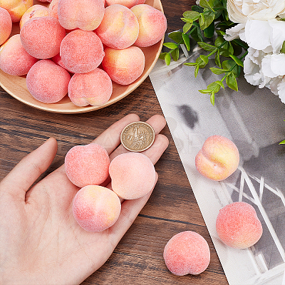 Mini Foam Imitation Peaches DJEW-WH0038-30-1
