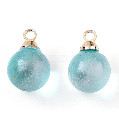 Two Tone Transparent Spray Painted Glass Pendants GLAA-N035-020A-C03-1