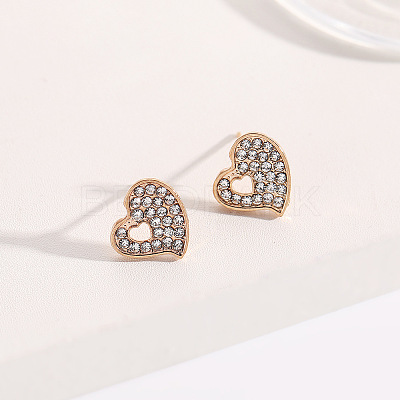 Alloy Crystal Rhinestone Pendant Necklace & Stud Earring & Ring & Cuff Bangle Sets FS-WG56C82-02-1