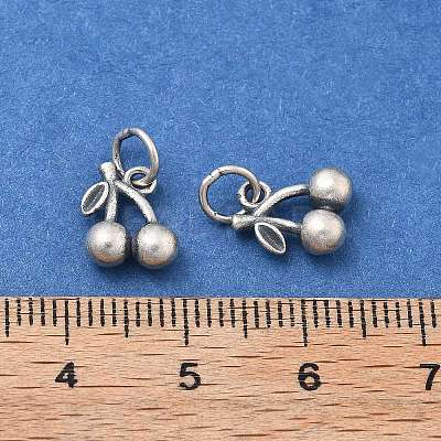 925 Sterling Silver Cherry Charms STER-D302-09AS-1