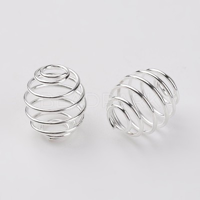 Iron Wrap-around Spiral Bead Cages E181Y-S-1