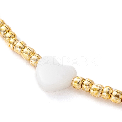 Natural Pearl & Seed Braided Bead Bracelets BJEW-JB09722-04-1