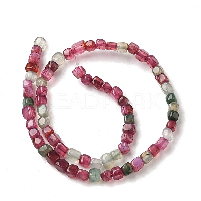 Natural Dragon Veins Agate(Dyed & Heated) Beads Strands G-G177-E16-03-1