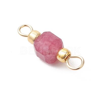 Natural Mixed Stone Faceted Cube Connector Charms PALLOY-JF05037-1