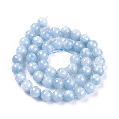 Natural White Jade Beads Strands X-G-L500-01-8mm-1