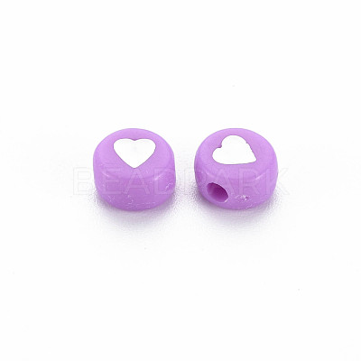 Opaque Acrylic Beads X-MACR-T027-01-1