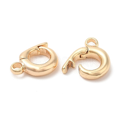 Brass Twister Clasps KK-K333-32G-1