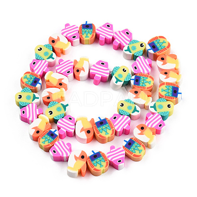 Handmade Polymer Clay Beads Strands X-CLAY-N008-081-1