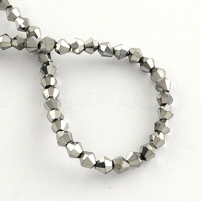 Electroplate Glass Bead Strands EGLA-R094-3mm-M1-1
