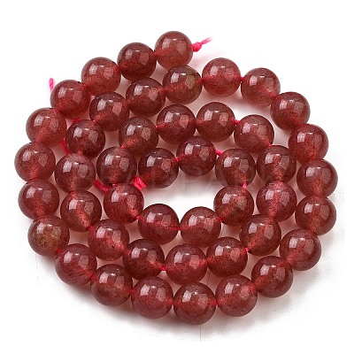 Natural Strawberry Quartz Beads Strands G-L621-B09-8mm-1
