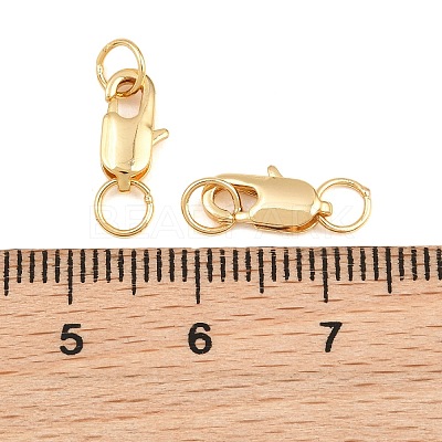 Brass Lobster Claw Clasps KK-CBAA0F5-01G-1