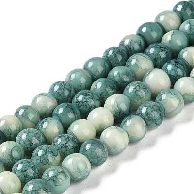 Baking Paint Glass Bead Strands GLAA-H031-01A-07-1