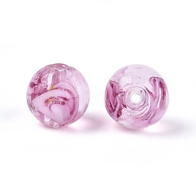 Handmade Foil Lampwork Beads LAMP-T021-33F-1