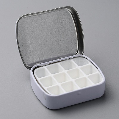 Iron Watercolor Paints & Nail Polish Tins Storage Box MRMJ-WH0077-083C-1