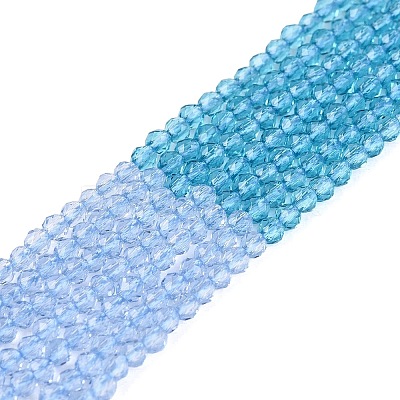 Transparent Glass Beads Strands GLAA-N074-01A-10-1