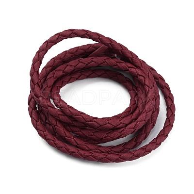 Braided PU Leather Cords WL-WH0005-002G-1