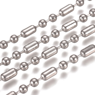 Tarnish Resistant 304 Stainless Steel Ball Chains CHS-E021-07A-P-1