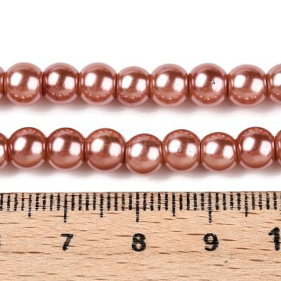 Baking Paint Pearlized Glass Pearl Round Bead Strands HY-Q003-6mm-50-A-1