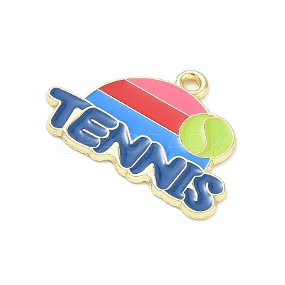 Tennis Alloy Enamel Pendants AL-CBA292F-02D-G-1