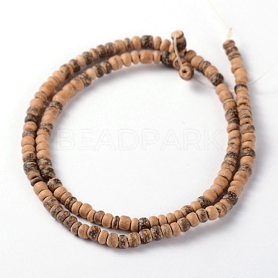 Natural Coconut Rondelle Bead Strands X-COCB-O001-12-1