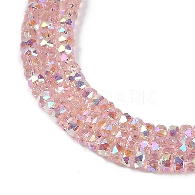 Electroplate Glass Beads Strands X-GLAA-Q105-03B-1