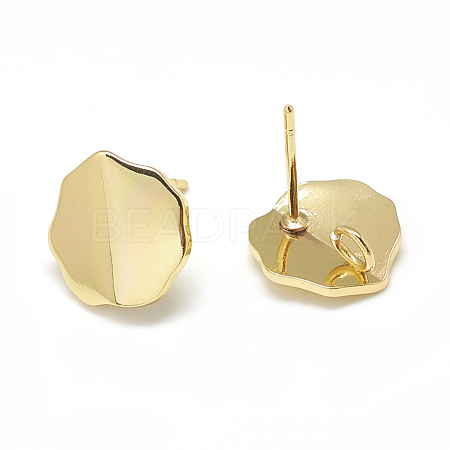 Brass Stud Earring Findings KK-N200-101-1