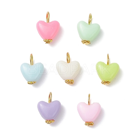 Opaque Polystyrene Plastic Pendants PALLOY-JF04353-02-1