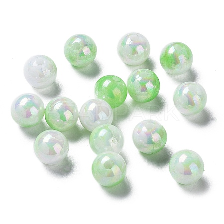 Two Tone Opaque Acrylic Beads SACR-P024-01A-W03-1