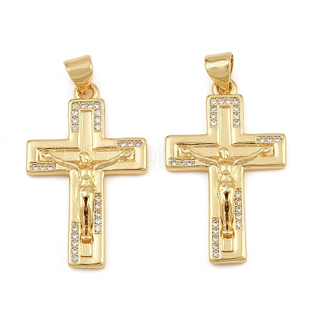 Easter Brass Micro Pave Clear Cubic Zirconia Pendants CU-CBADC6C-09G-02-1