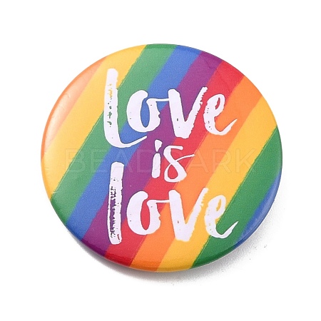 Love is Love Rainbow Iron Brooch X-JEWB-P009-C04-1
