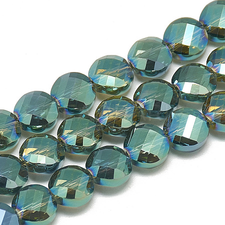 Electroplate Glass Beads Strands X-EGLA-Q098-A09-1