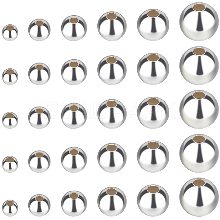 60Pcs 6 Styles 925 Sterling Silver Beads STER-BBC0008-15-1