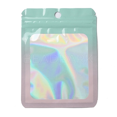 Rectangle Glitter Holographic PVC Resealable Packaging Bags ABAG-P011-01E-01-1