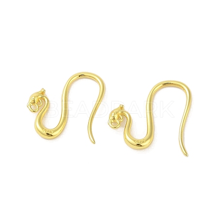925 Sterling Silver Hoop Earrings Findings STER-B004-15G-1