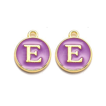 Golden Plated Alloy Enamel Charms LS-ENAM-Q437-12E-1