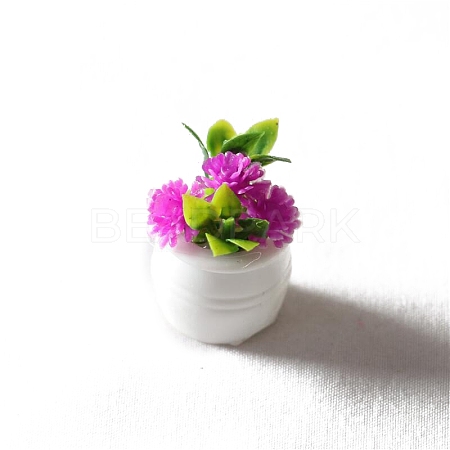 Mini Resin & PVC Flower Potted Plant Model PW-WG92893-04-1